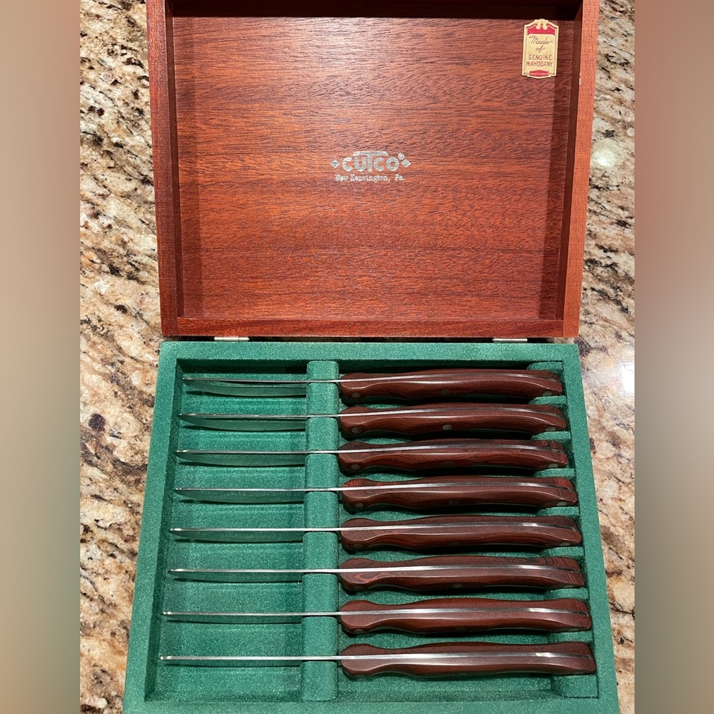 CUTCO - 8 piece genuine Mahogany steak knives
